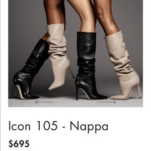 Tamara Mellon Icon boot in Nappa Stone color